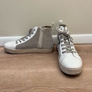 Steve Madden High Top Rhinestone Sneakers